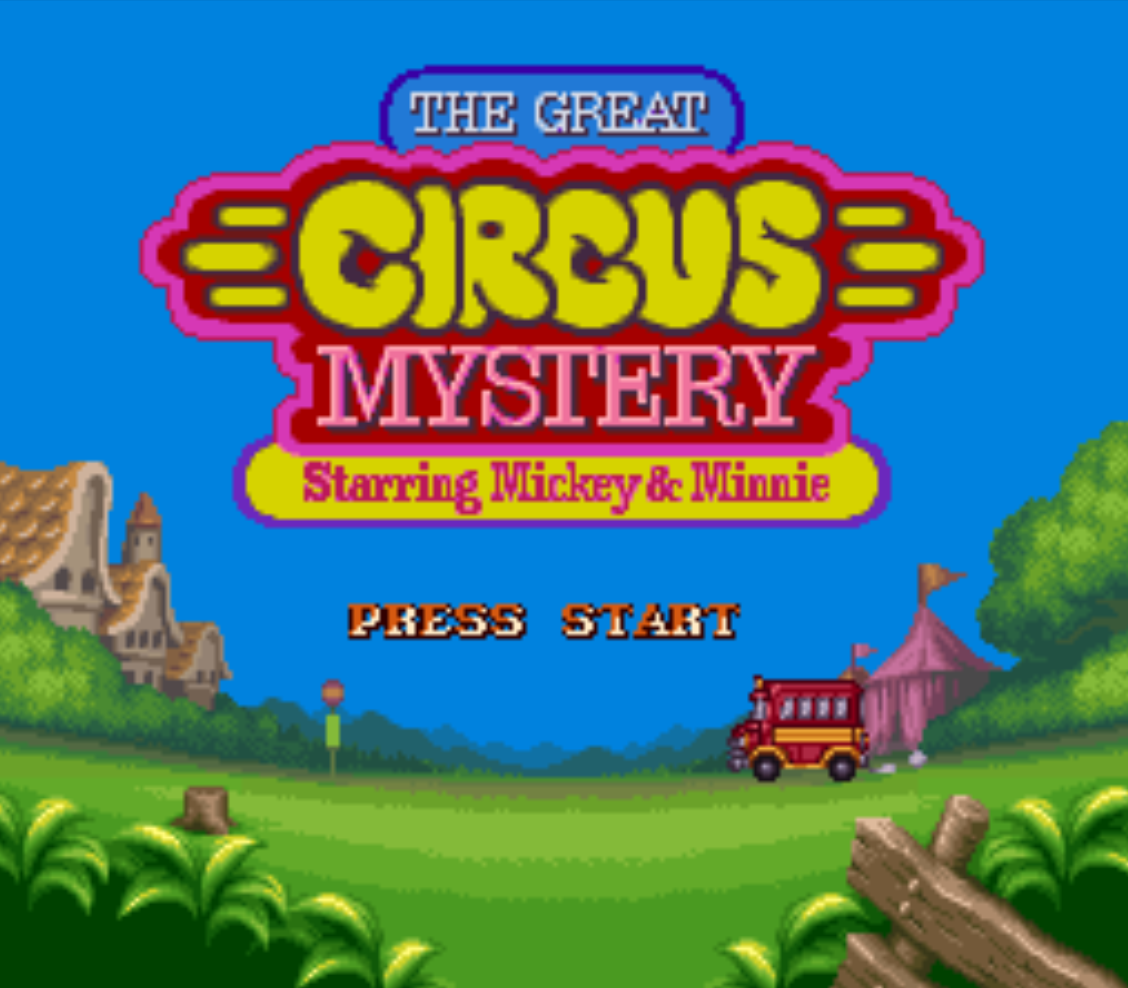 The Great Circus Mystery Title Screen